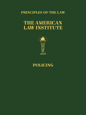 cover image of Principles of the Law, Policing